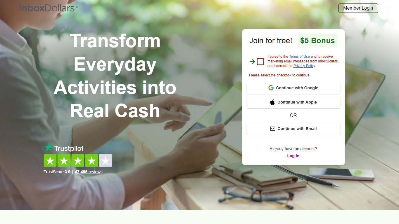 InboxDollars product preview